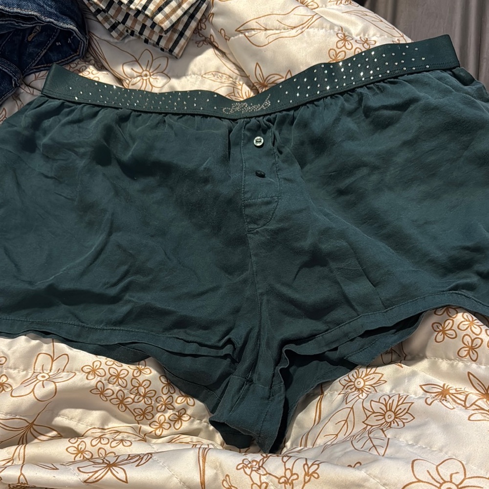 PINK Victoria's Secret Green Pajama Shorts/Boxers